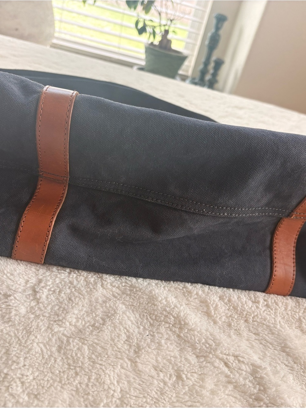 Madewell The Essential Overnight Bag in Canvas, Black Sea - NWT - Picture 6 of 14
